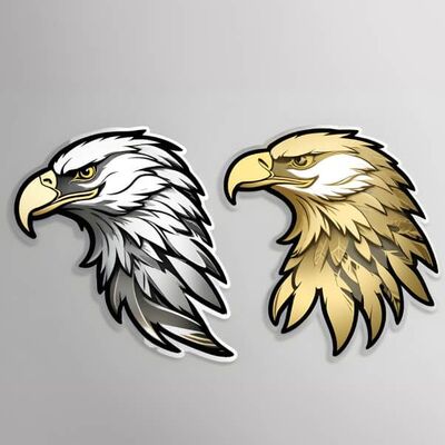 Silver & Gold Vinyl Stickers