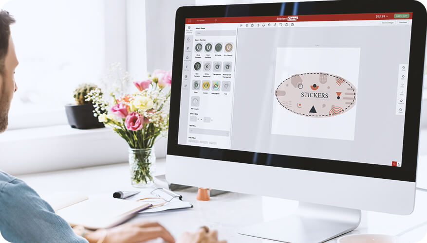 How To Order Personalised Oval Stickers Online?